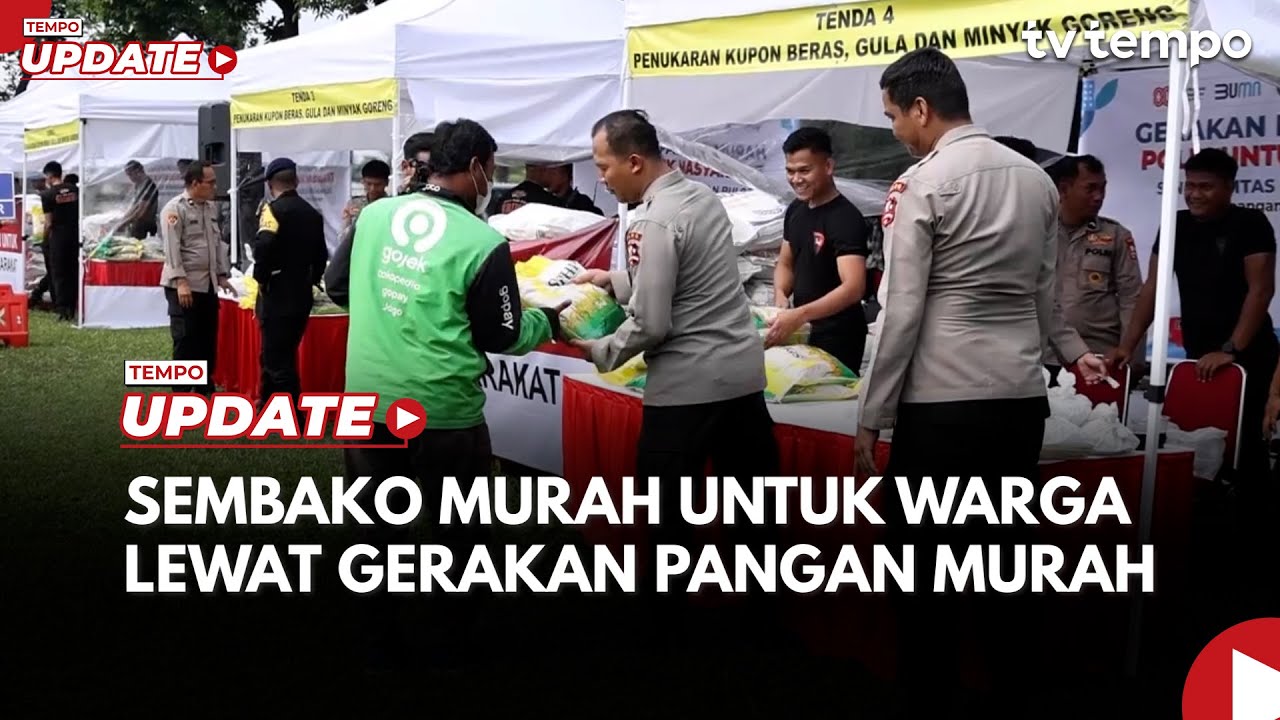 Youtube Thumnail image of : Polri Salurkan 50 Ton Beras hingga 5 Ribu Kantong Gula lewat Gerakan Pangan Murah