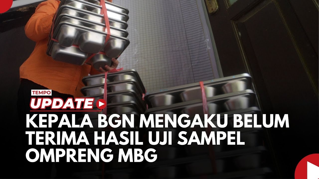 Youtube Thumnail image of : Kepala BGN Mengaku Belum Terima Laporan Resmi Hasil Uji Sampel Ompreng MBG