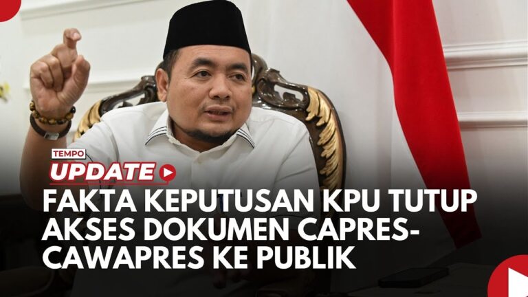 Youtube Thumnail image of : Fakta Keputusan KPU Tutup Akses Dokumen Capres Cawapres ke Publik