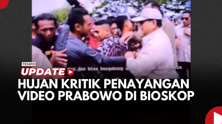 Youtube Thumnail image of : Hujan Kritik Penayangan Video Prabowo di Bioskop