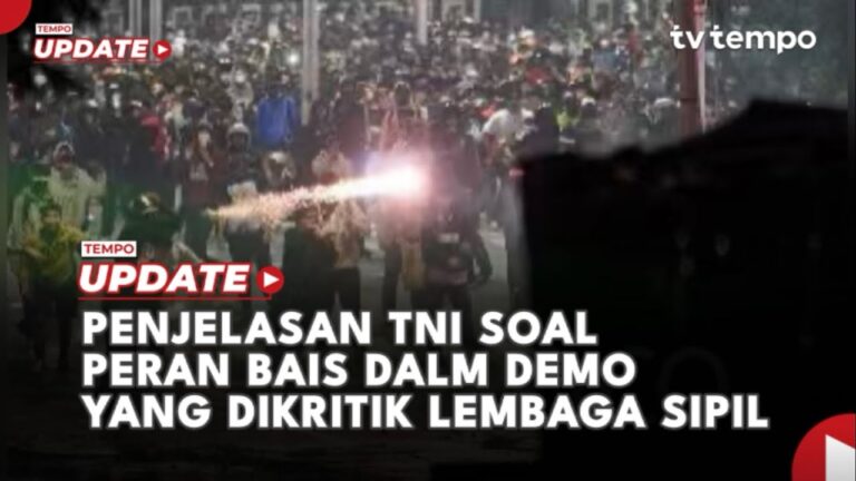 Youtube Thumnail image of : Penjelasan TNI soal Peran BAIS dalam Demo yang Dikritik Lembaga Sipil
