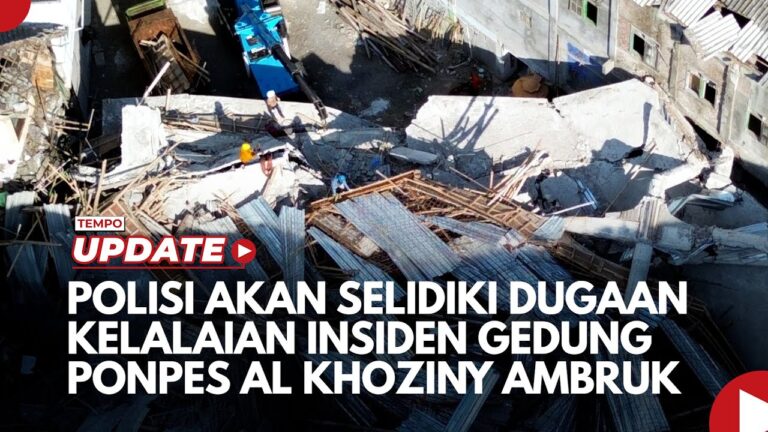 Youtube Thumnail image of : Polisi Akan Selidiki Dugaan Kelalaian dalam Insiden Ponpes Al Khoziny Ambruk