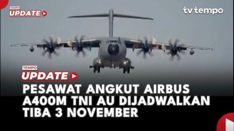 Youtube Thumnail image of : Pesawat Angkut Airbus A400M TNI AU Dijadwalkan Tiba 3 November