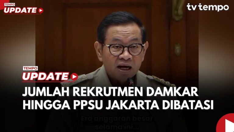 Youtube Thumnail image of : Pramono Batasi Rekrutmen Damkar hingga PPSU Imbas APBD 2026 Turun
