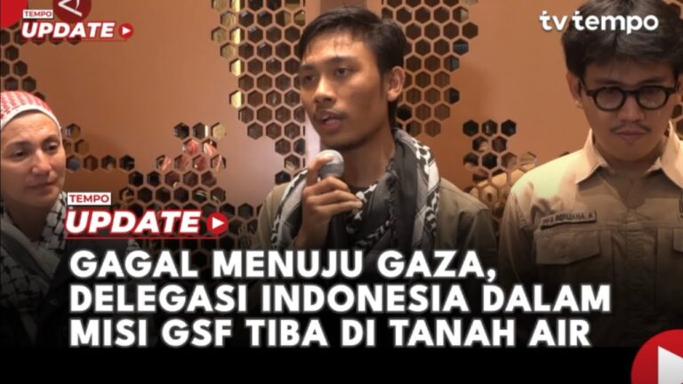 Youtube Thumnail image of : Gagal Menuju Gaza, Delegasi Indonesia Dalam Misi GSF Tiba di Tanah Air