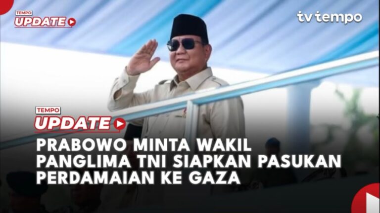 Youtube Thumnail image of : Prabowo Minta Wakil Panglima TNI Siapkan Pasukan Perdamaian Jika Gaza dan Israel Berdamai