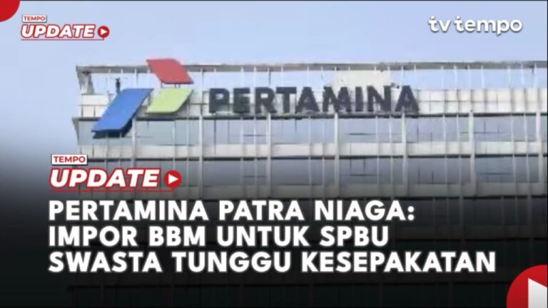 Youtube Thumnail image of : Pertamina Patra Niaga: Impor BBM untuk SPBU Swasta Tunggu Kesepakatan