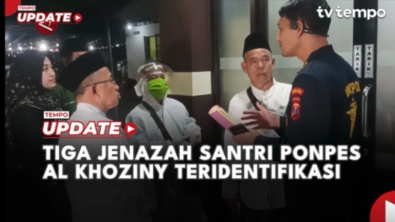Youtube Thumnail image of : Tiga Jenazah Santri Ponpes Al Khoziny Teridentifikasi