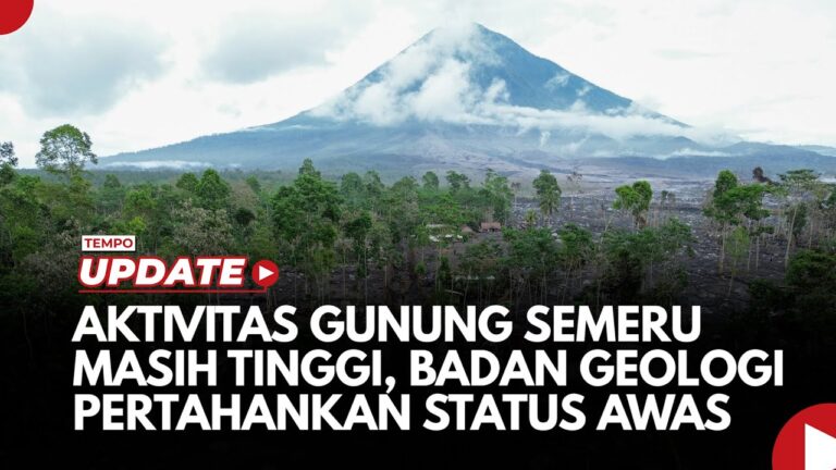 Youtube Thumnail image of : Aktivitas Gunung Semeru Masih Tinggi, Badan Geologi Pertahankan Status Awas