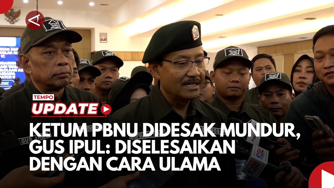 Youtube Thumnail image of : Ketum PBNU Didesak Mundur, Gus Ipul: Diselesaikan dengan Cara Ulama