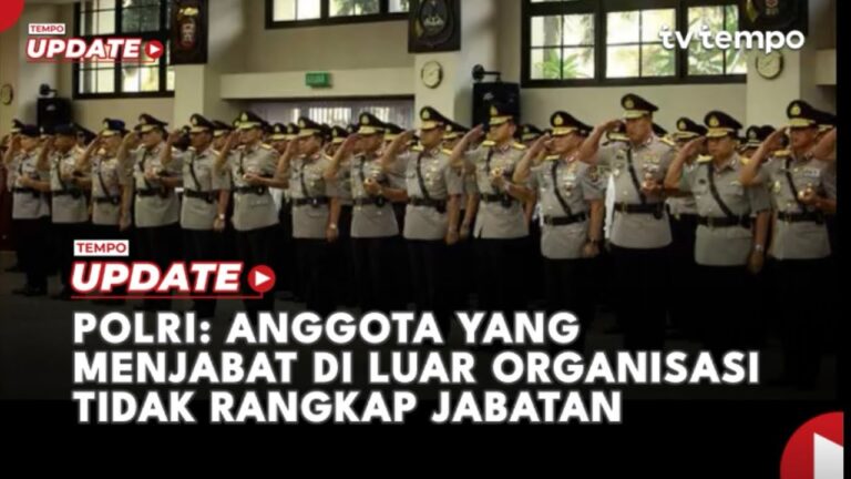 Youtube Thumnail image of : Polri: Anggota yang Menjabat di Luar Organisasi Tidak Rangkap Jabatan