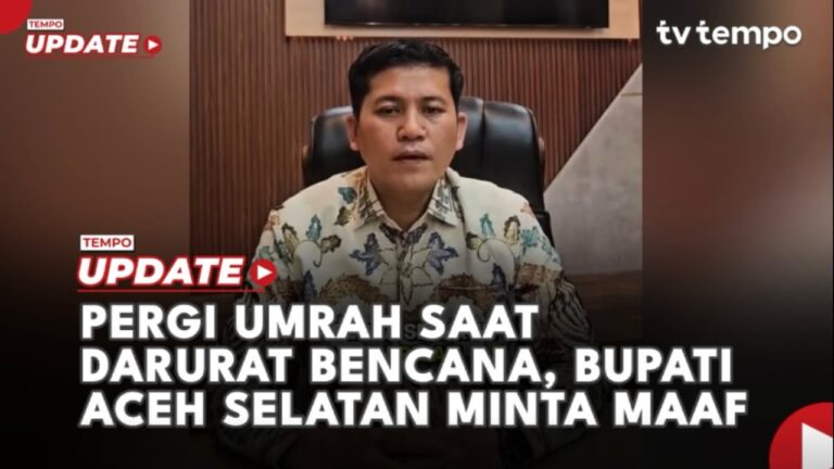 Youtube Thumnail image of : Pergi Umrah Saat Darurat Bencana, Bupati Aceh Selatan Minta Maaf