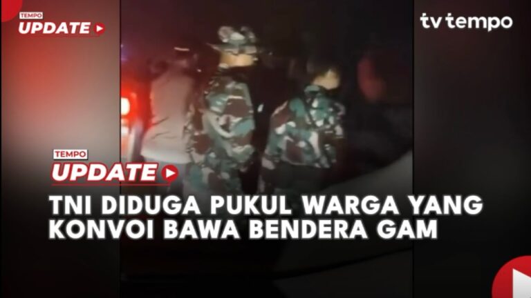 Youtube Thumnail image of : TNI Diduga Pukul Warga yang Konvoi Bawa Bendera GAM
