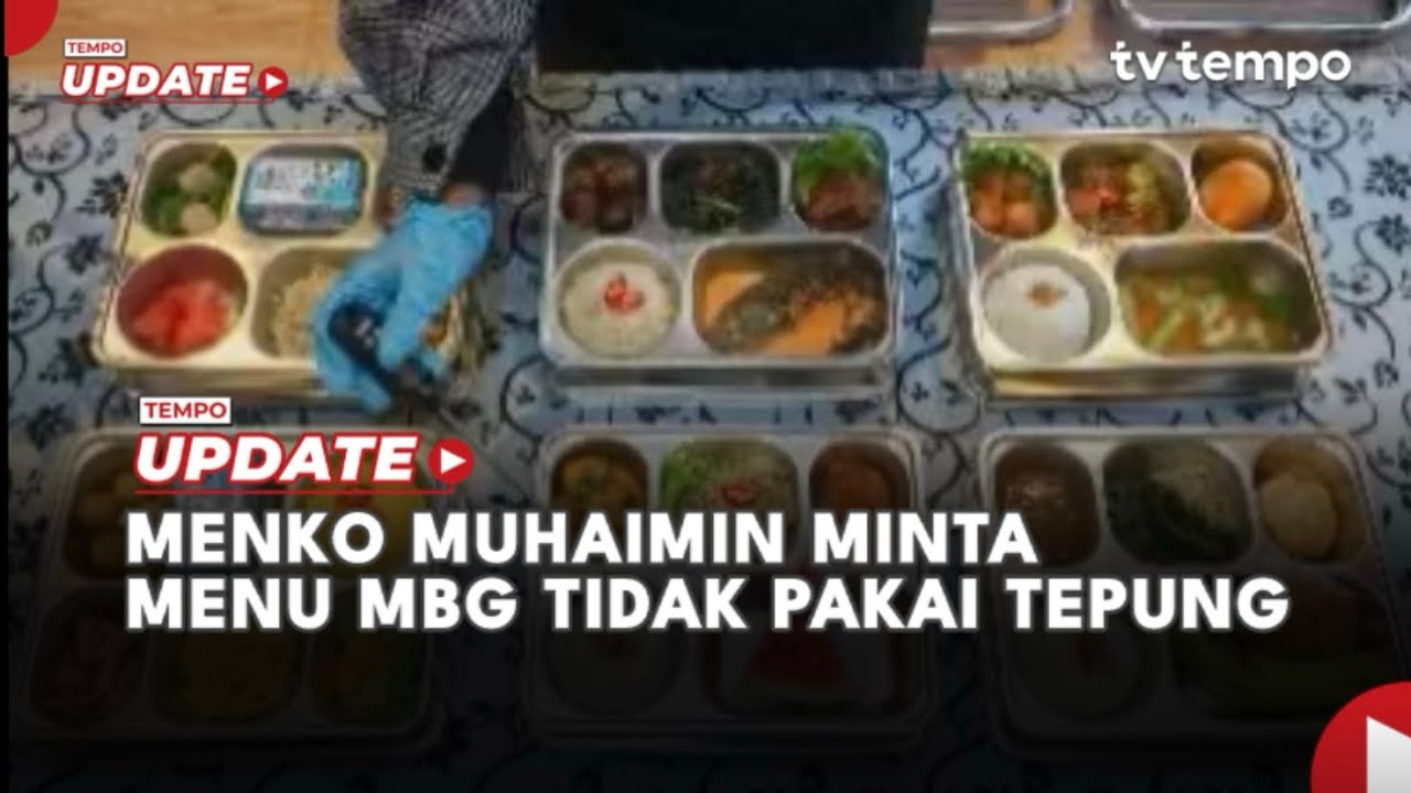 Youtube Thumnail image of : Menko Muhaimin Minta Menu MBG Tidak Pakai Tepung