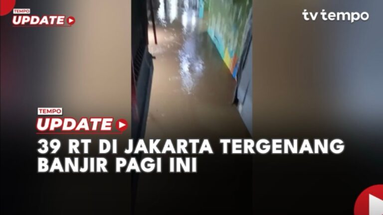 Youtube Thumnail image of : 39 RT di Jakarta Tergenang Banjir Pagi Ini
