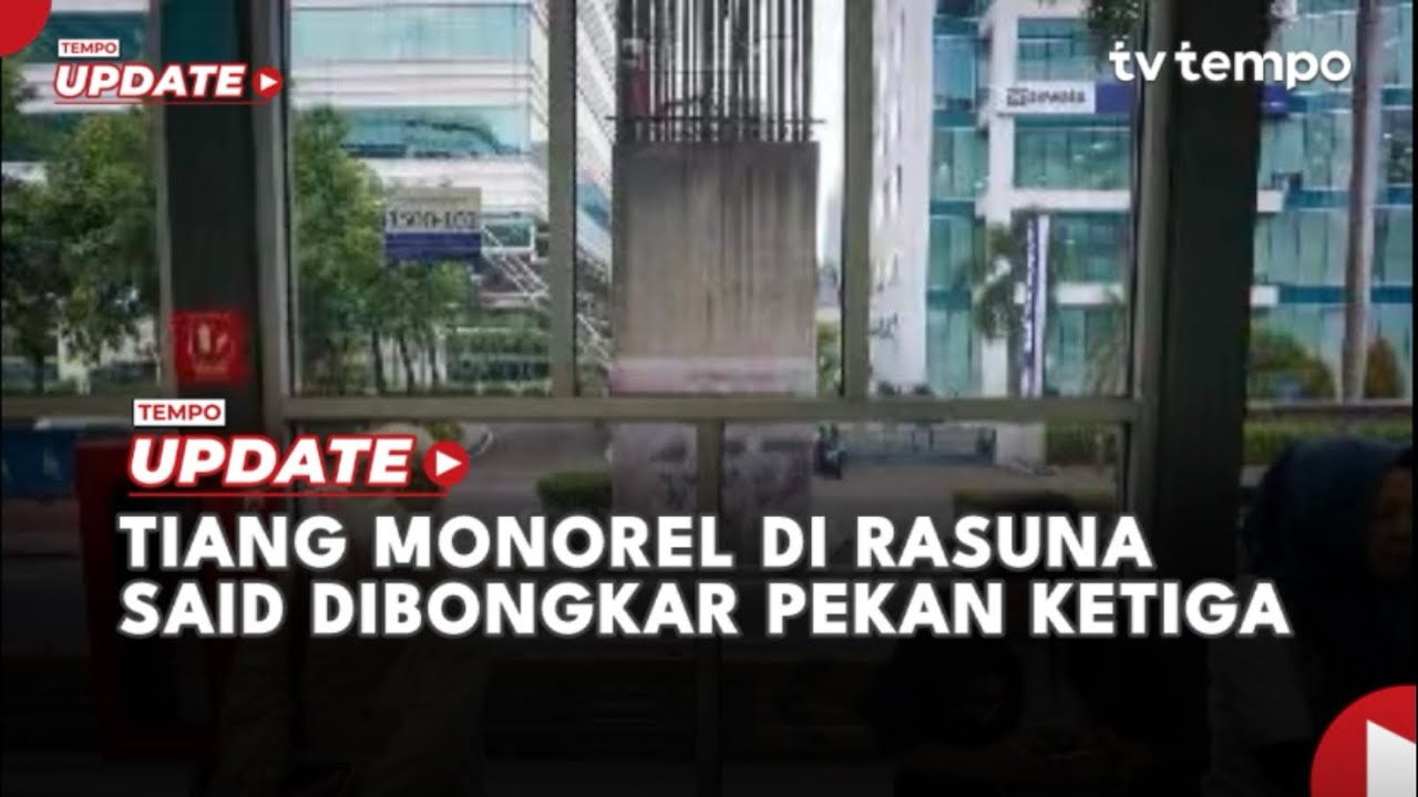 Youtube Thumnail image of : Tiang Monorel di Rasuna Said Dibongkar Pekan Ketiga Januari