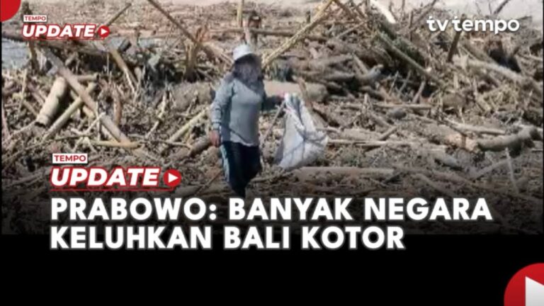 Youtube Thumnail image of : Prabowo: Banyak Negara Keluhkan Bali Kotor